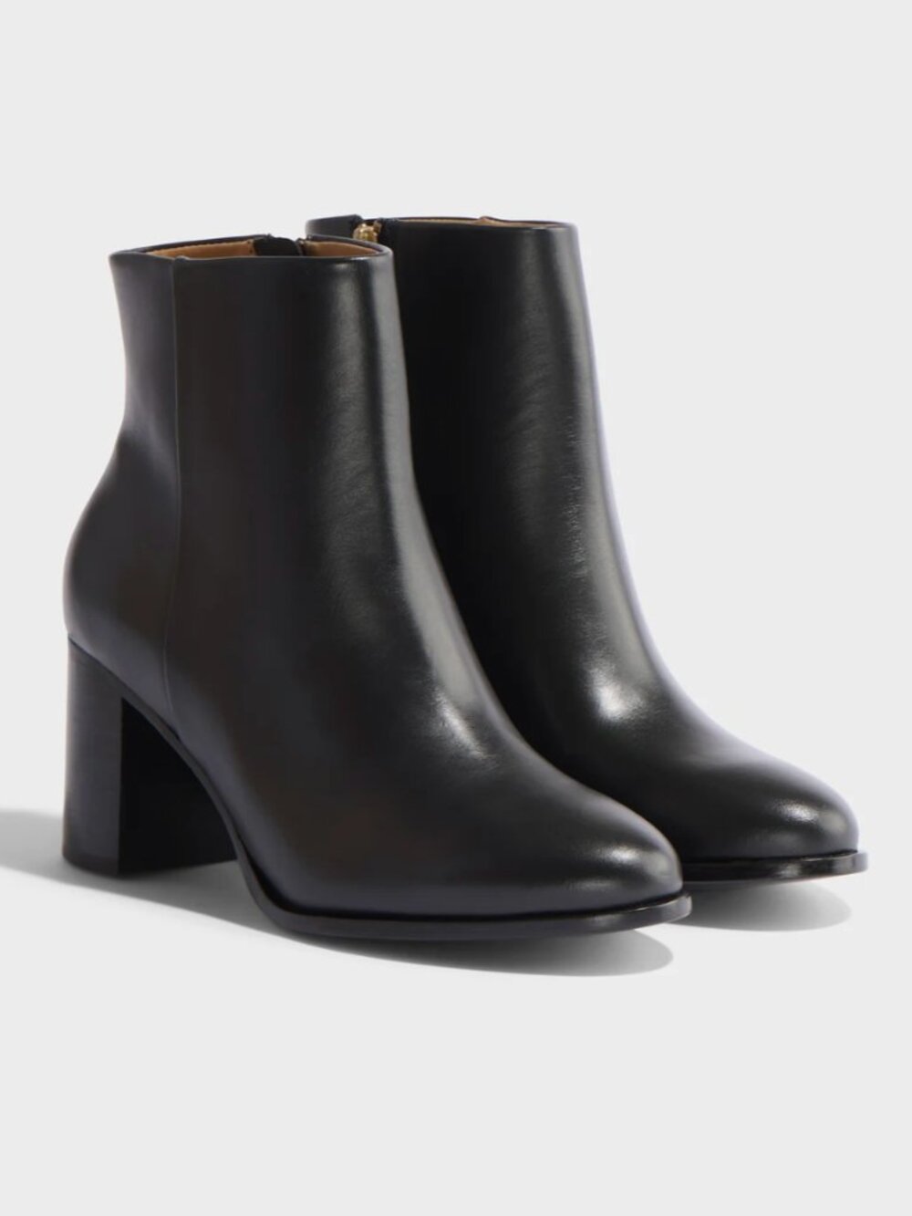Nisolo Lia Heeled Almond-Toe Boots - 7.5W Black (NWOT)